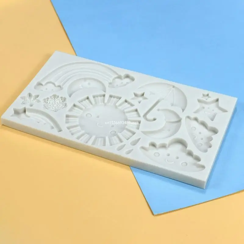 Rainbow สำหรับ Sun Cloud ซิลิโคนอาหารปลอดภัยแม่พิมพ์ Clay เรซิ่นเซรามิค Can