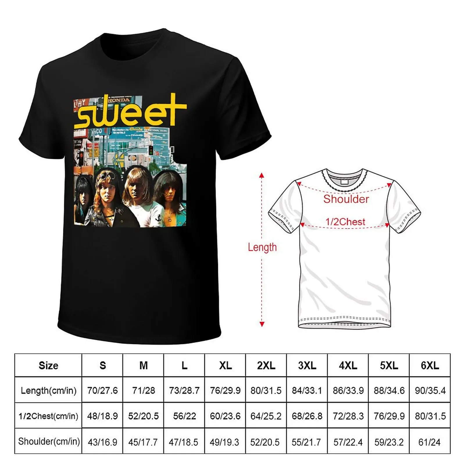 Sweet - Desolation For Fans T-Shirt Lightweight Cooling Short Sleeve Tee
