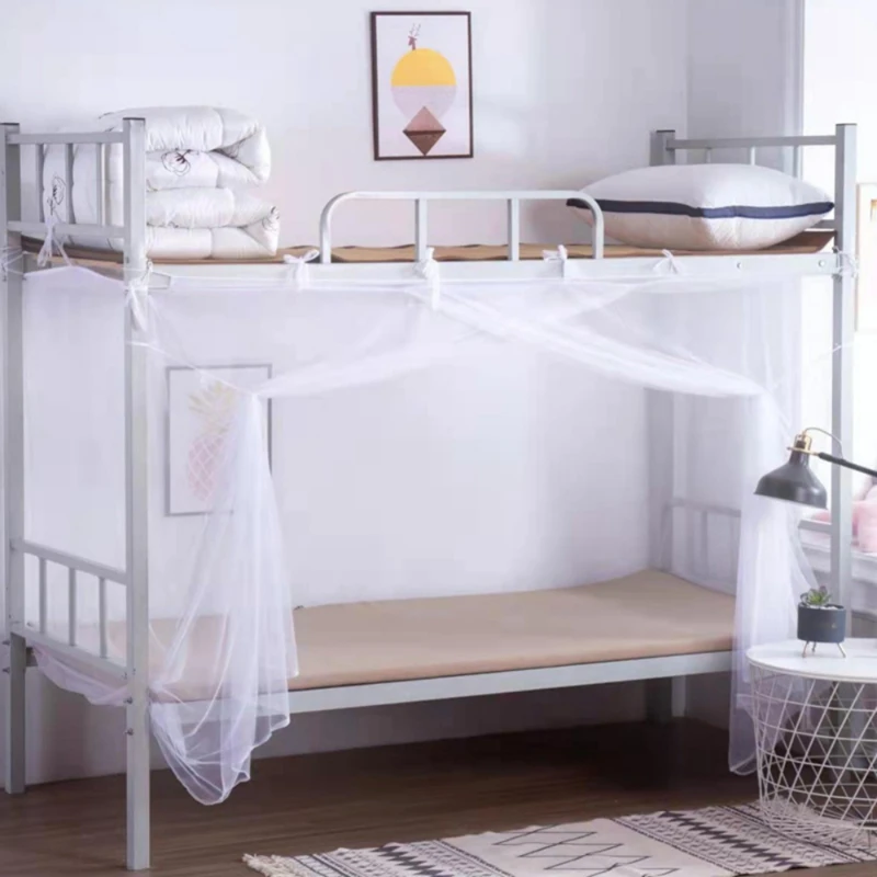 Fine Meshes Mosquito Large Square Net for Single Bed One Door Opening with Tieback Decorative for Home Bedroom Camping Travel