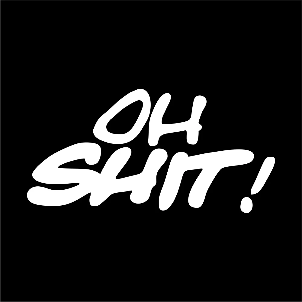 1PC Funny Letters OH SHIT Motorcycle Stickers Waterproof for Motorbike Fuel Tank Helmet Fairing Electric Scooter Vinyl Decals image 4