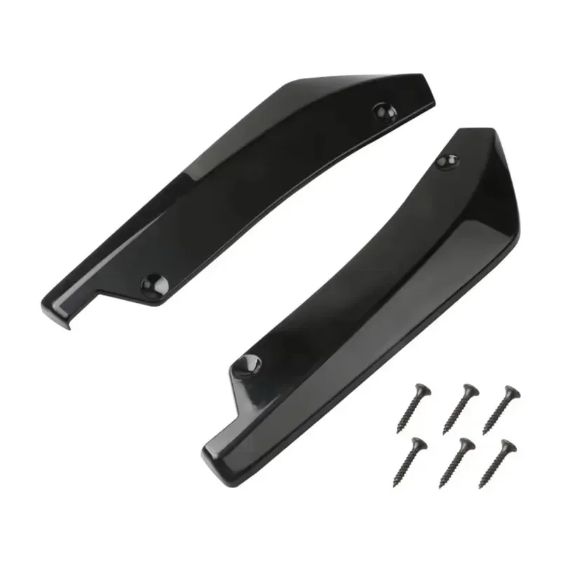2 stks Universele Auto Voor Achter Bumper Lip Diffuser Splitter Spoiler Scratch Body Protector Carbon Achter Lip Wrap Hoek Splitters