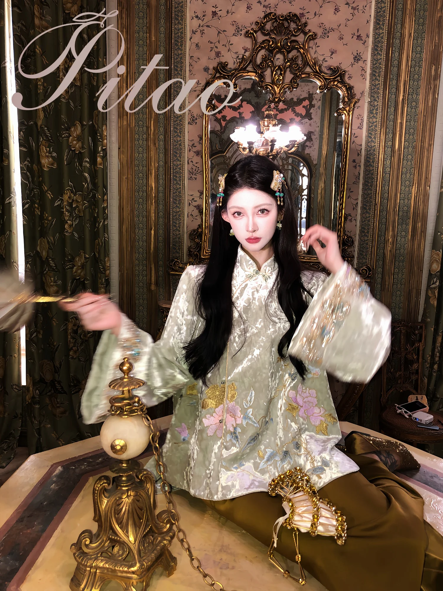 

Новая китайская бархатная куртка с вышивкой от Du Pupitao, оригинальный дизайн, приталенное модное женское пальто