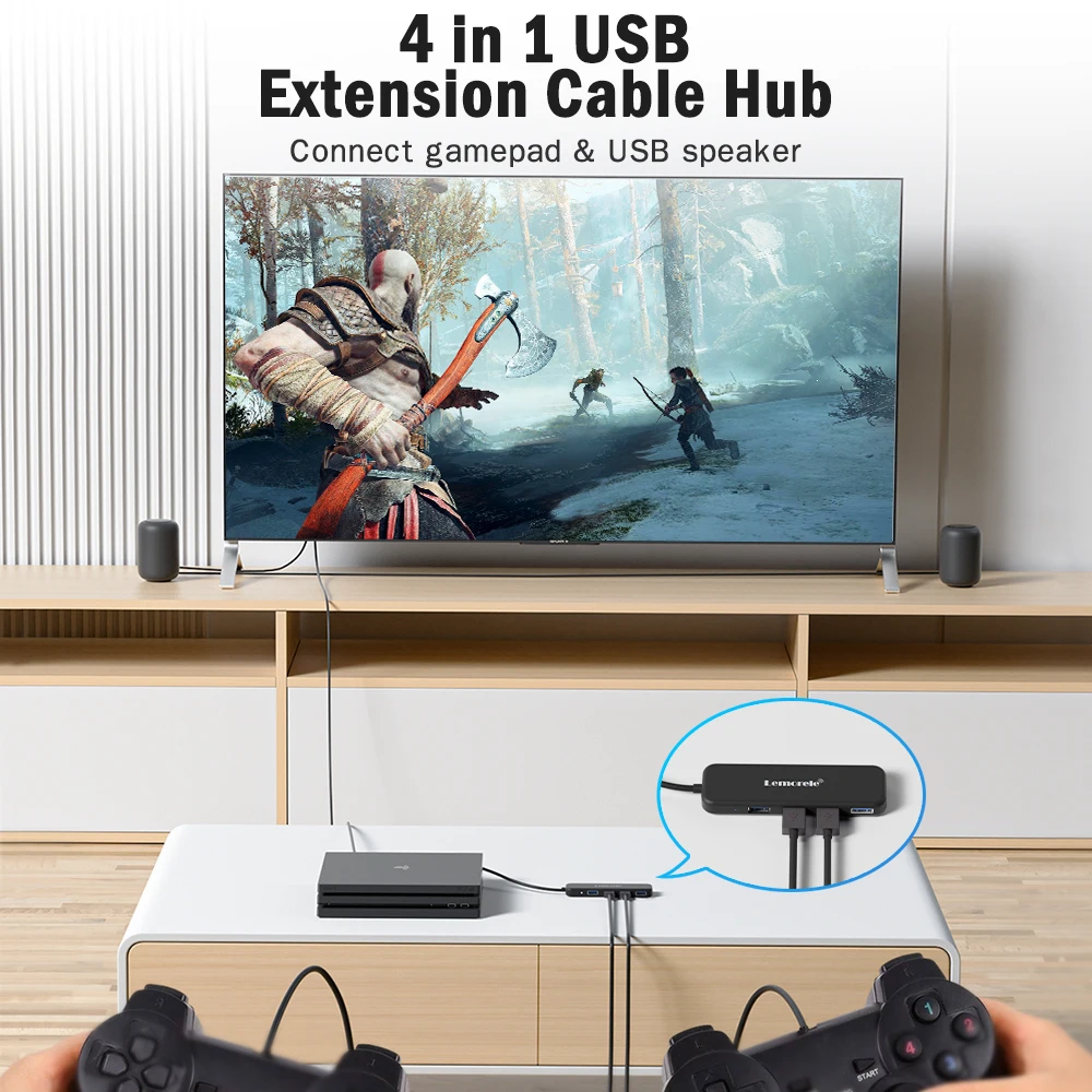 Lemorele USB 3.0 HUB 4 in 1 Type C Adapter 4 Ports Slot USB C Hub USB Hub 3.0 High Speed For Laptop Windows Mac