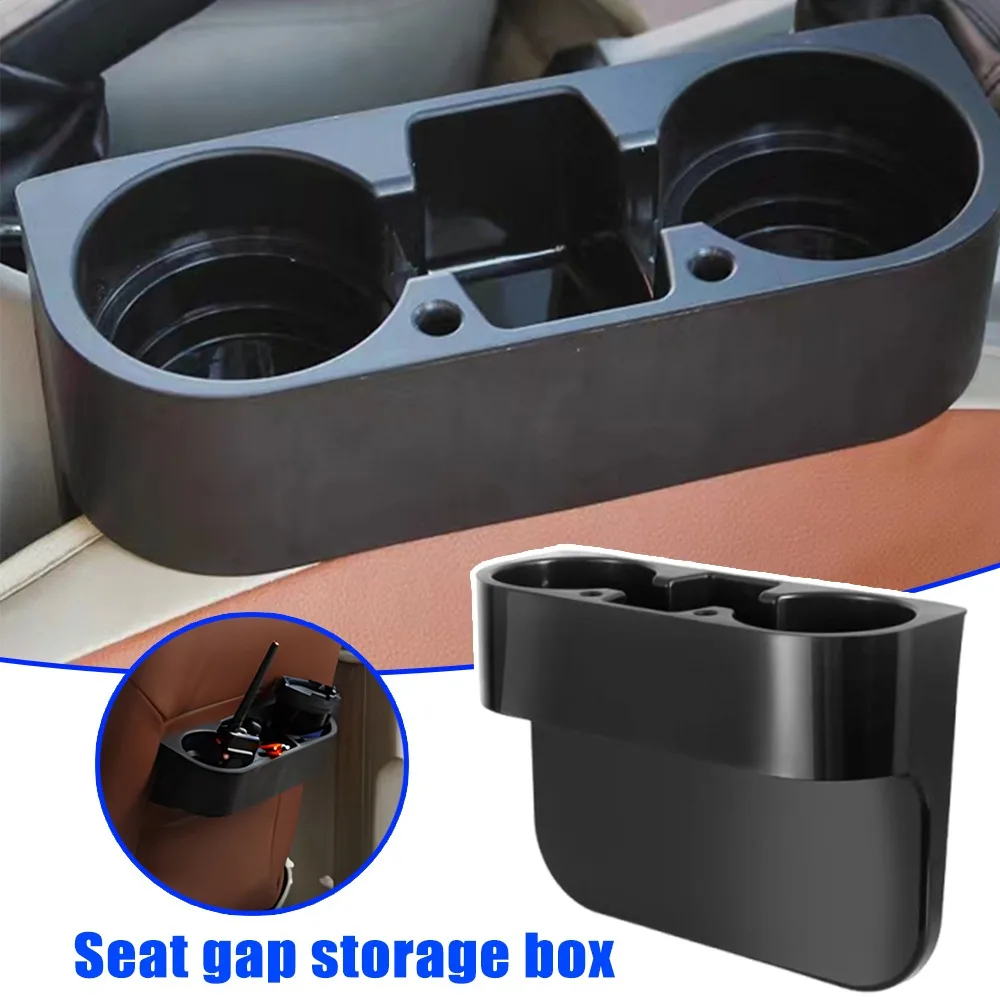 Car Storage Cup Holder Armrest Box Organizer Seat Gap Filler Multifunctional Large Capacity No Install Durable Auto Use