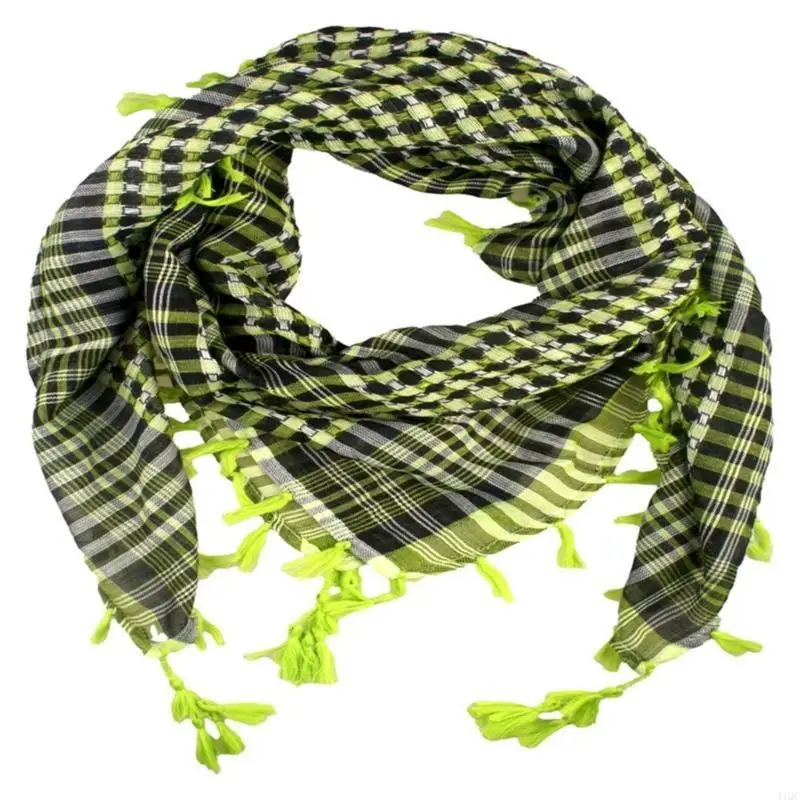 Fashionable Shawl Scarf with Houndstooth Pattern for Male and Women Breathable Arab Scarf Perfect for Outdoor Activity 