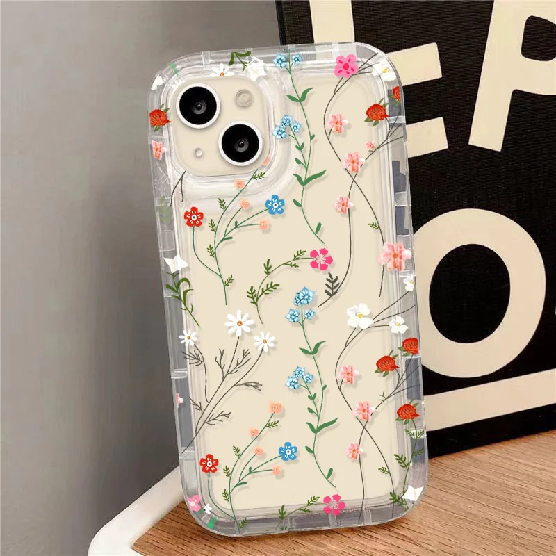Etui Flower Case dla Samsung S25 S24 Ultra S23 S22 Plus S21 S20 FE A54 5G A55 A53 A52 A51 A35 A34 A33 A32 A15 A14 A13 Soft TPU Cover