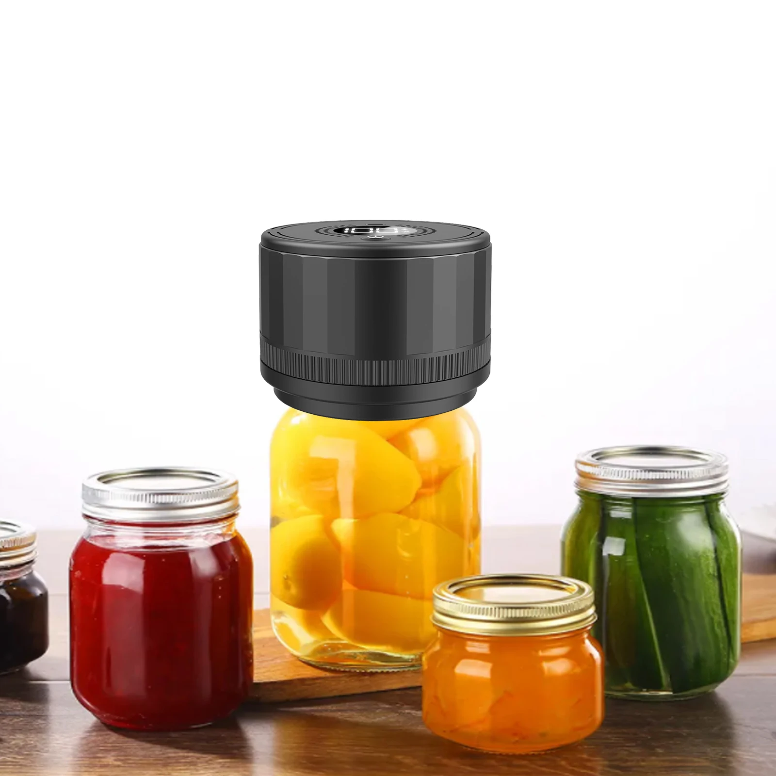 Electric Mason Jar Vacuum Sealer Kit Odorless Jar Vacuum Sealing Machine Attachment Kit BPA Free for Wide Mouth Jars