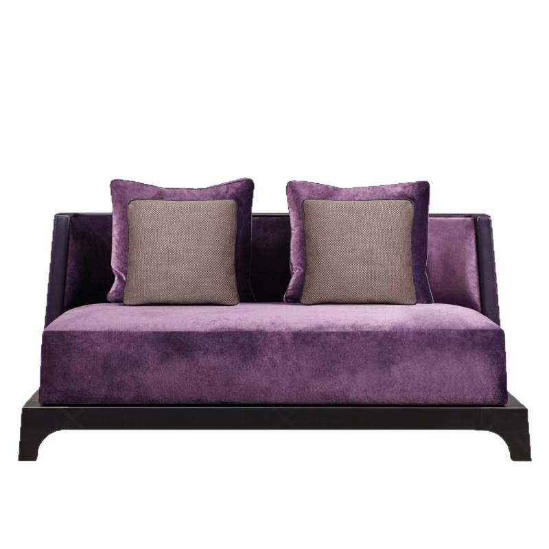 Minimalist sofa antique fabric straight row sofa