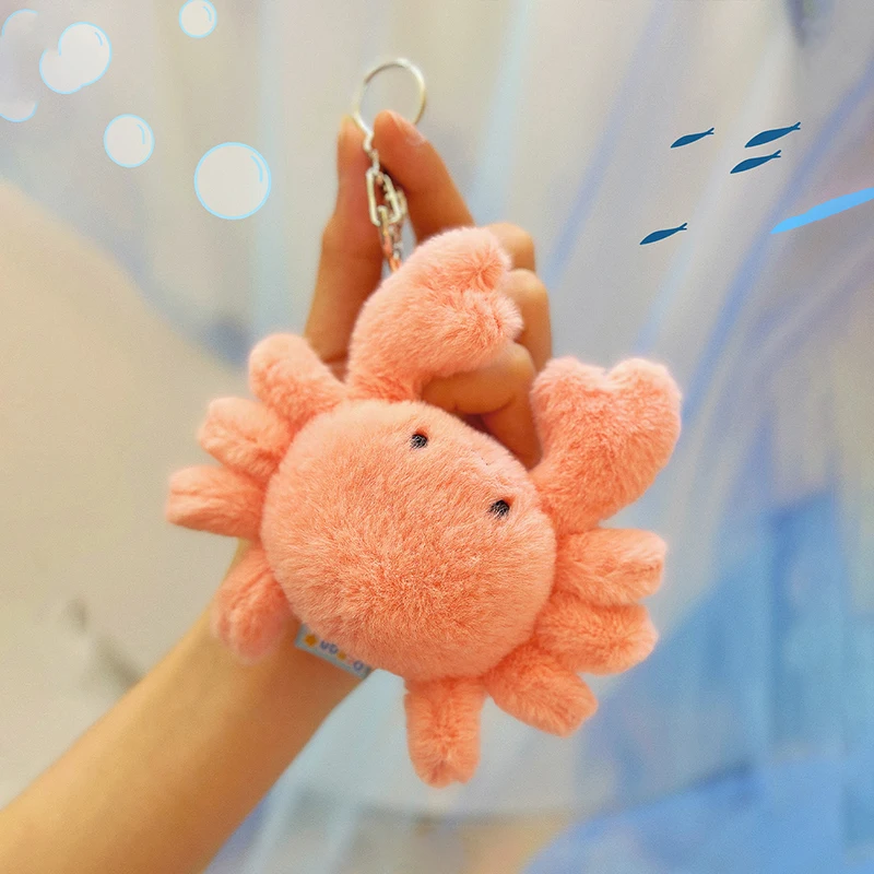 오션 패밀리 해파리 돌고래 상어 애완동물 작은 동물 봉제 펜던트 배낭 열쇠고리