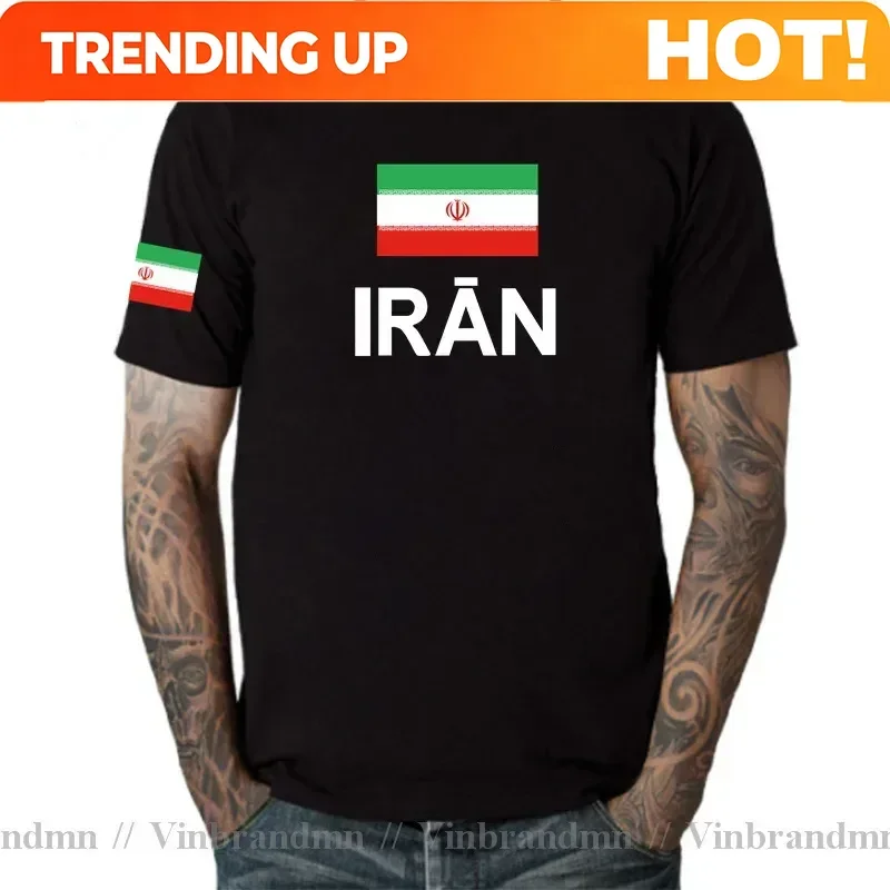Iran Islamic men t shirts fashion 2022 jerseys nations team 100% cotton t-shirt meeting fitness brand clothing tees flag IR tops