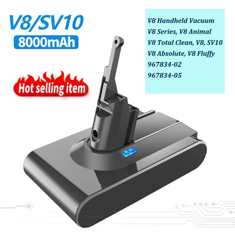 6000mAh Geschikt voor Dyson V6 V7 V8 V10 V11 DC31A DC34B Serie Batterij SV03 DC62 SV10 SV11 SV12 SV14 SV15 Stofzuiger Batterij
