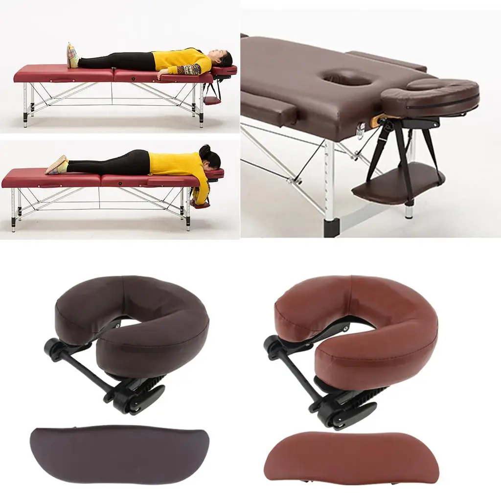 Massage Table Pillow Cushion Adjustable Foam Pad Headrest Face Cradle for Salon SPA Bed Relaxation
