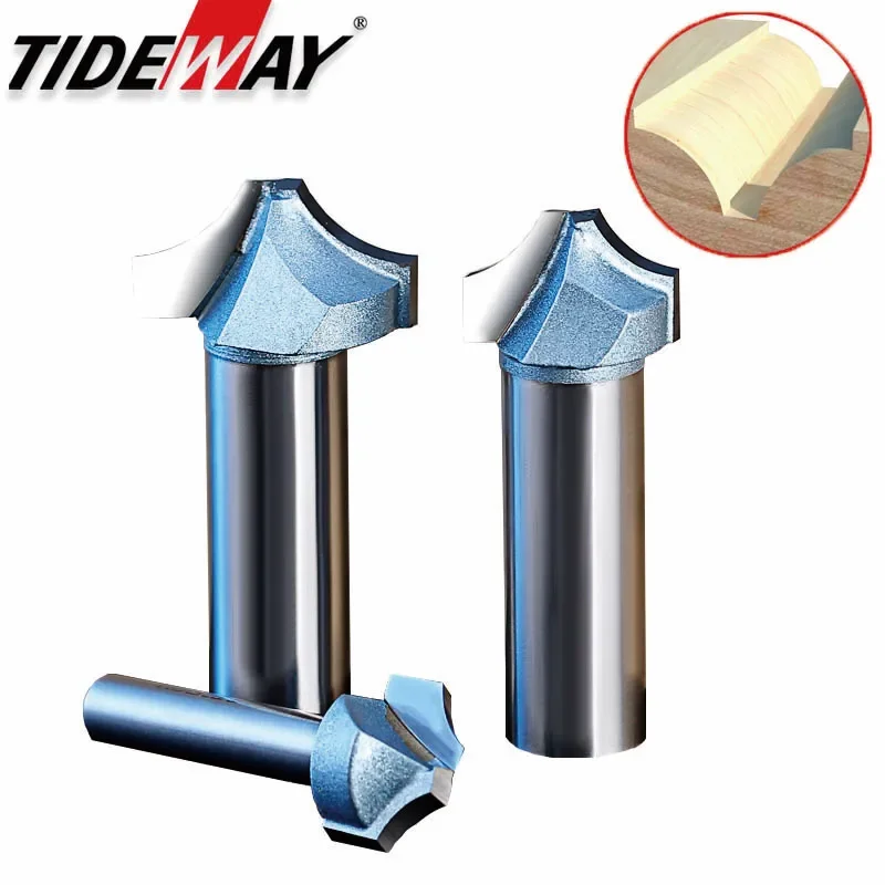 

Tideway Industrial Grade Tungsten Carbide Slotting Milling Cutter 1/4 1/2 Shank CNC Tool Woodworking Router Bits For MDF