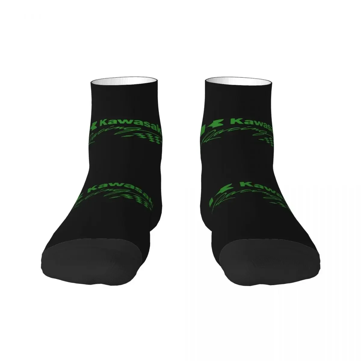 Funny Printed Motorcycle Sport Racing Kawasaki Socks for Women Men Stretchy Summer Autumn Winter Crew Socks