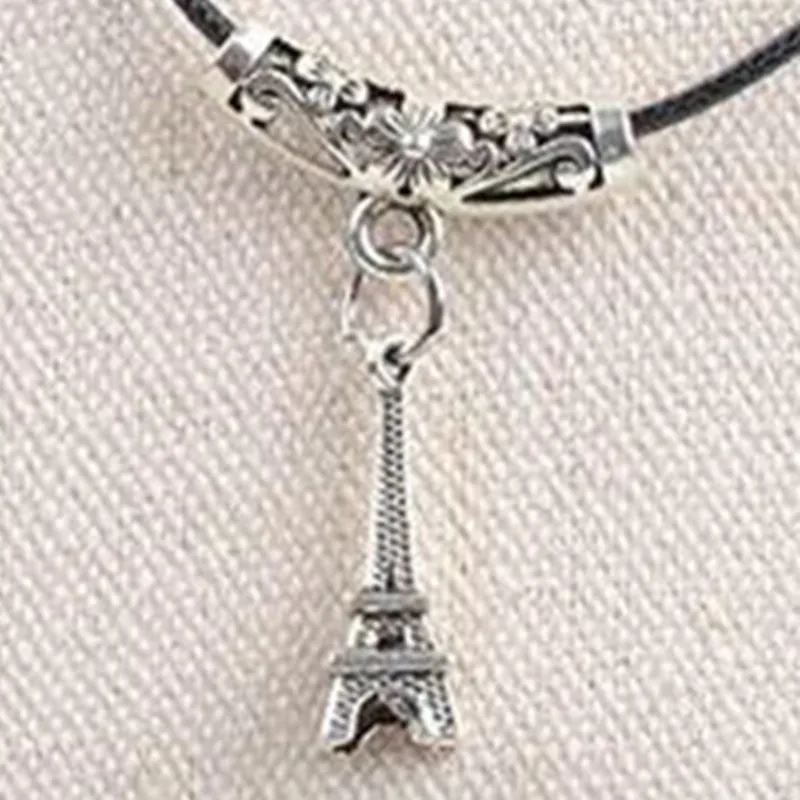 Fashion Retro Tower Pendant Necklaces For Woman Couple Paris Eiffel Tower Necklace Girlfriend Love's Gift
