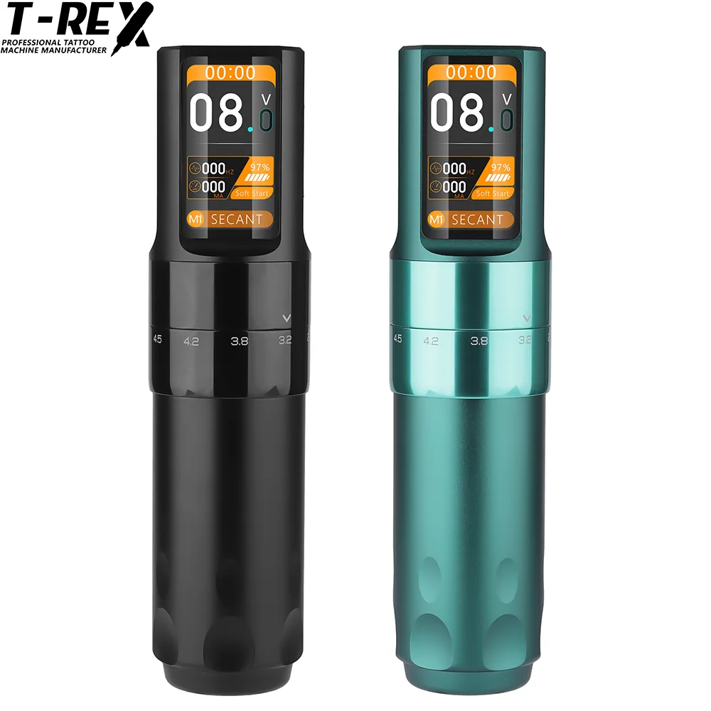 

Беспроводная тату-машинка T-Rex, аккумулятор 2000 мАч, регулируемая длина хода 6 мм, беспроводная или проводная тату-машинка-ручка.