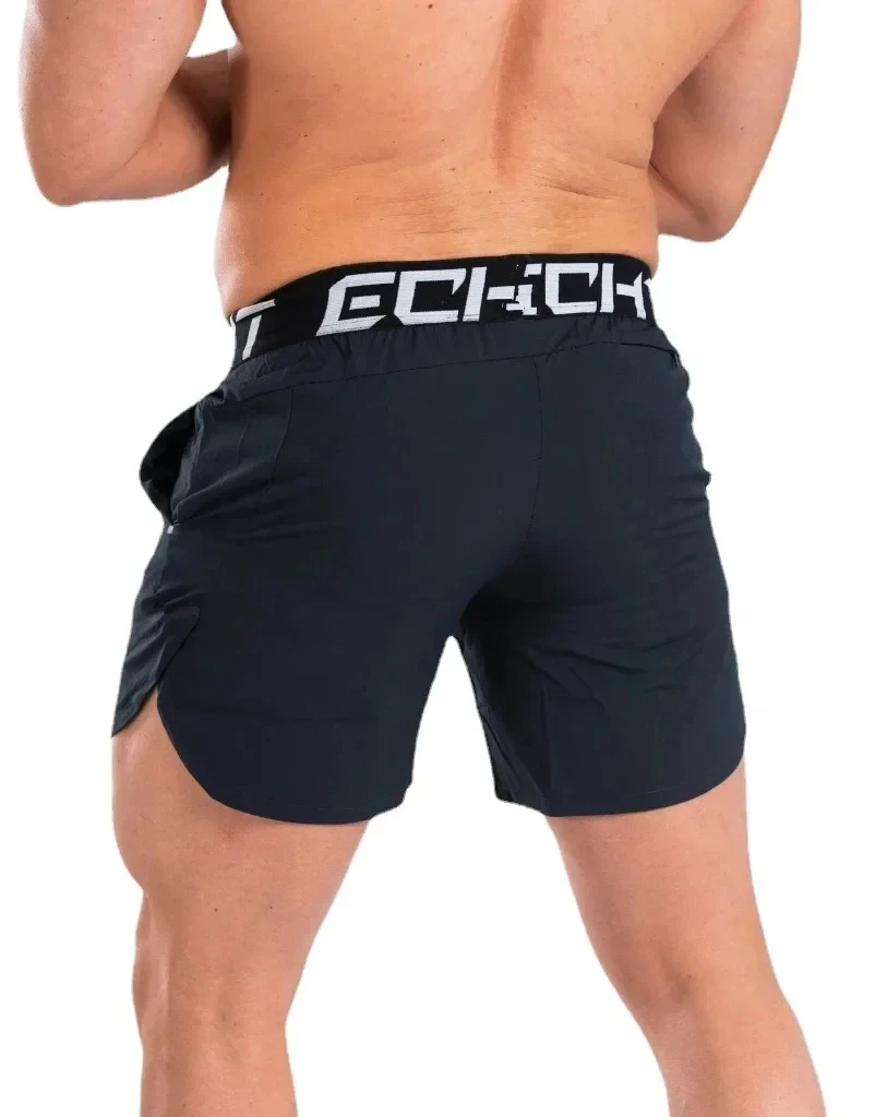 Summer New Men\'s Breathable Quick Drying Solid Color Jogging Beach Shorts Men\'s Gym Exercise Men\'s Fitness Bodybuilding Shorts