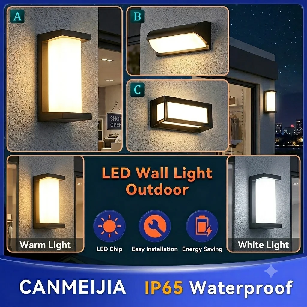 

Wall Lamp Outdoor Lighting Balcony Lights Bedroom Street Indoor Decor Vintage Garden Light for Pathway Porch Stairs Exterior LED