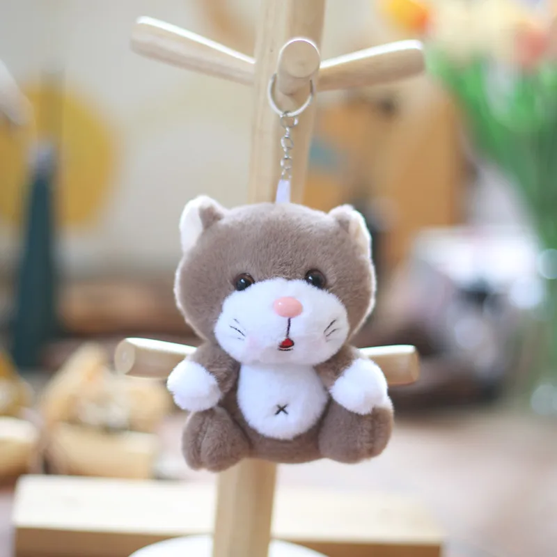 New Cartoon Kawaii Simulation Tiger Plush Toys Keychain Pendant Creative Cute Soft Tiger Plush Backpack Pendant Birthday Gift