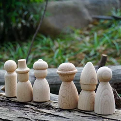 Solid Hard Wood DIY Unfinished Wooden Peg Dolls Create Your Own Characters with Unfinished Wooden Dolls DIY Peg Child Desktop