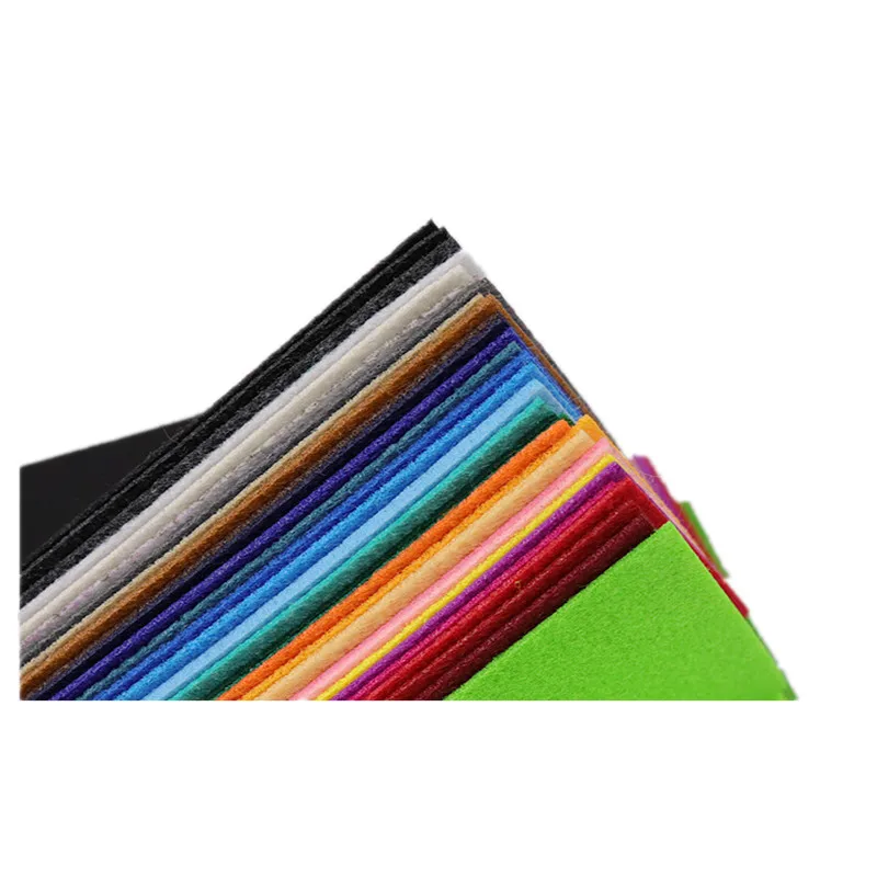 10*10cm 40 Sheets Soft Felt Fabric Sets Multi-coloured Nonwoven 1mm Thick Squares Felt Cloth For Patchwork Sewing DIY Craft Toy