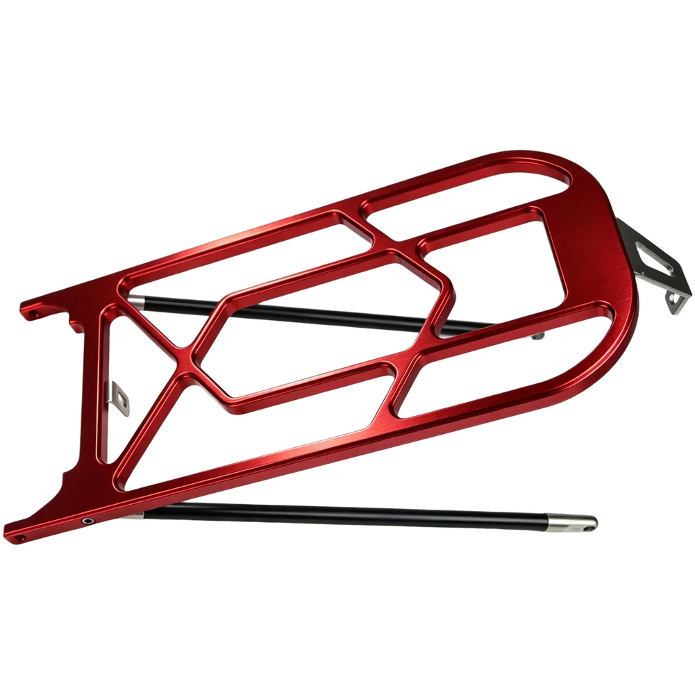 Folding Bike Rear Rack Compatible with For Brompton Aluminum 6061+T6 25kg Weight Limit 475g 32x14.5x3.3cm Dimensions