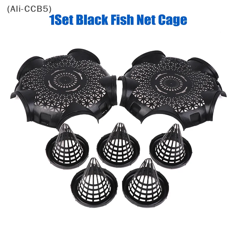 Portable 5 Hole Crab Pot EEL Cage Trap Fish Crab Trap With Dense Ventilation Holes For Catching Lobsters Crayfish Crabs Herring