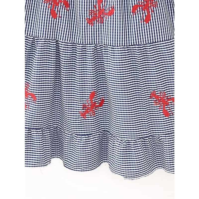 المرأة لطيف مطرزة ماكسي فستان الشاطئ الصيف بوهو كشكش فستان طويل السباغيتي حزام فلوي ماكسي #5