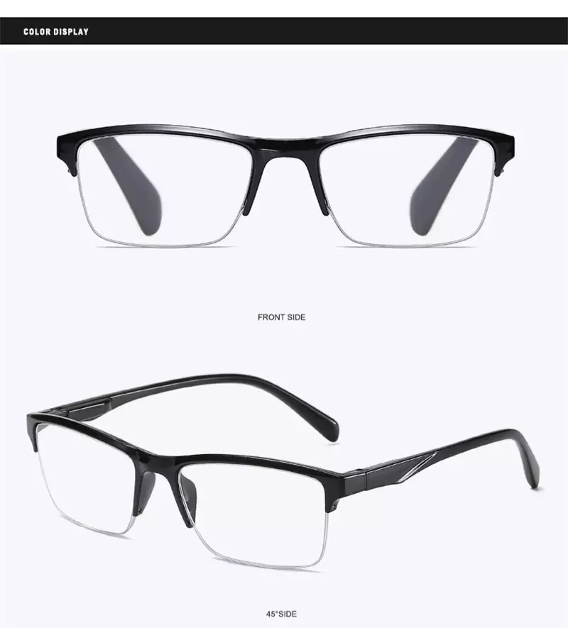 Lesebrille für Herren, Halbrahmen, Ultraleicht, Presbyopie-Brille, 2023, Damenbrille +0,75 bis +4,0, Unisex-Lesebrille – Detail 11