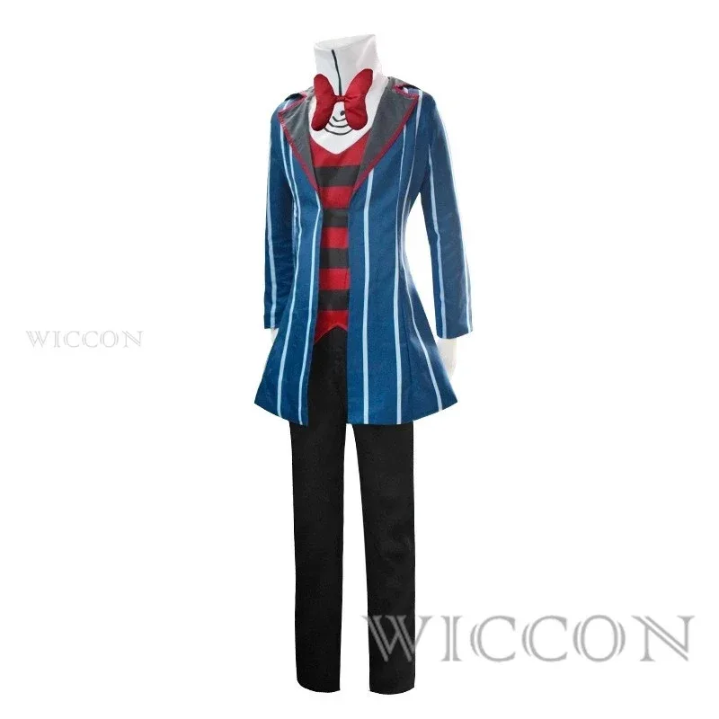 Hazbin Vox Cosplay Costume Hotel Cosplay Uniform Suit Outfit 3V Men Halloween Carnival Christmas Costumes Blue Red Suit Cosplay