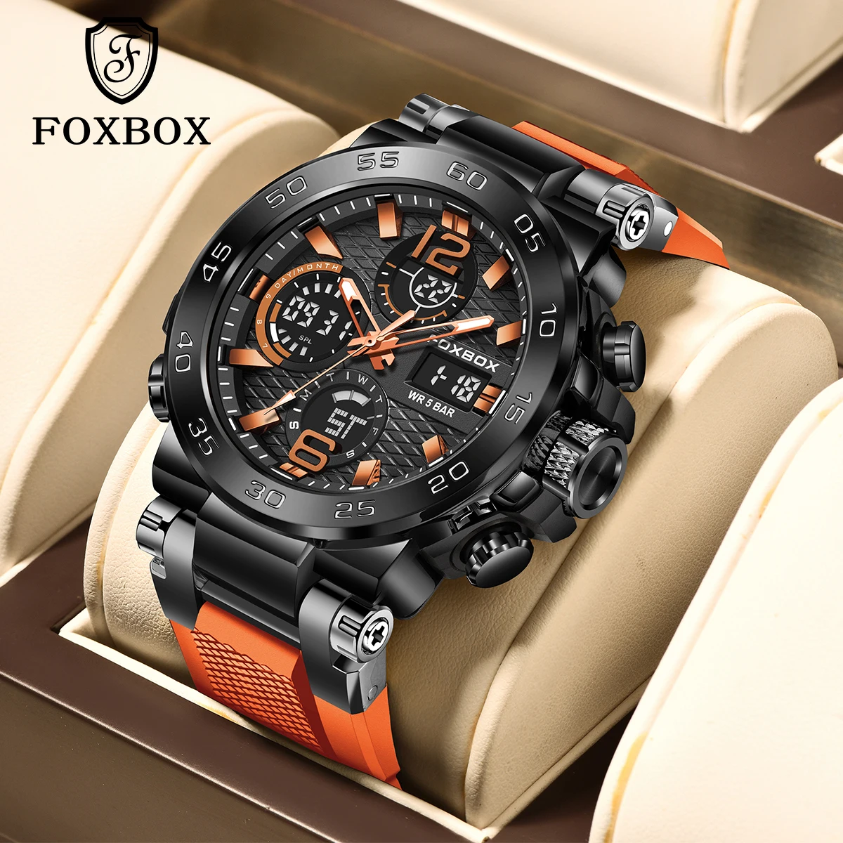 LIGE 2026 Men's watches Digital Military Waterproof Watch LED quartz wristwatch Clock Sports Watch Male Watches Chronograph+BOX