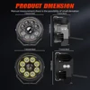 CO LIGHT 5 인치 오토바이 헤드 라이트 흰색 노란색 높은 낮은 빔 LED 작업 전면 조명 오토바이 안개 램프 스쿠터 방수 4