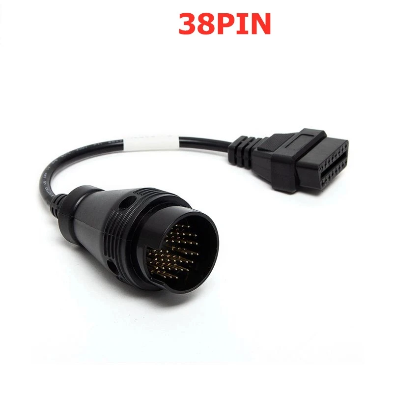 For IVECO 38PIN OBD OBD2 Car Connector Cable 38 PIN For IVECO to OBD2 16Pin Female Car Diagnostic Cable Heavy Duty For Trucks