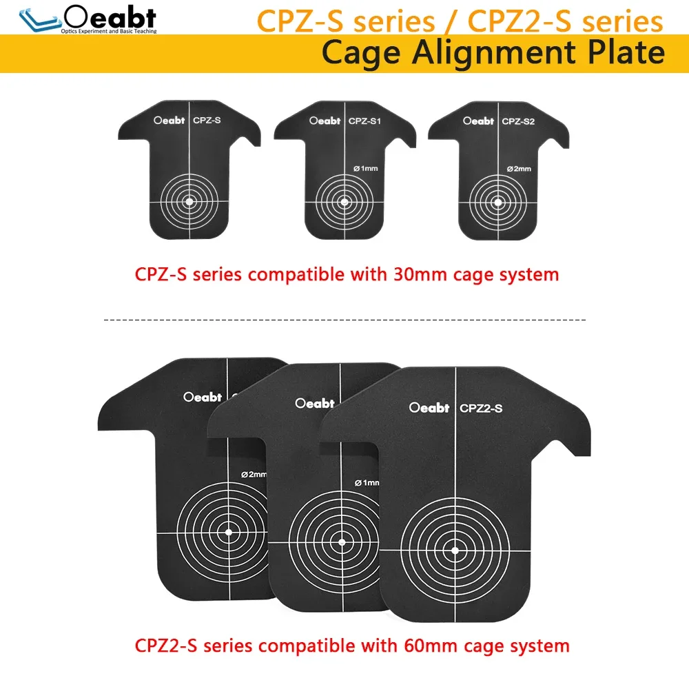 Cage Alignment Plate Alignment Target 30mm 60mm Coaxial System Alignment Target Vertical Collimator for CPZ-S Series