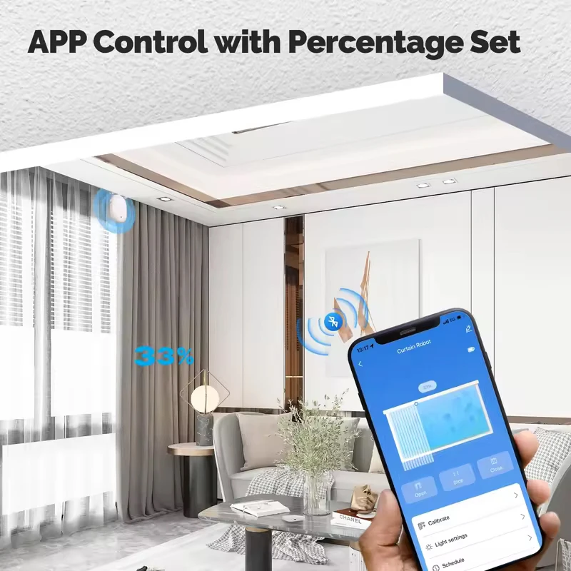MOES Tuya Zigbee3.0 Smart Electric Curtain Robot Timing Auto Opener Sensor App Remote Voice Control Support Alexa Google Home