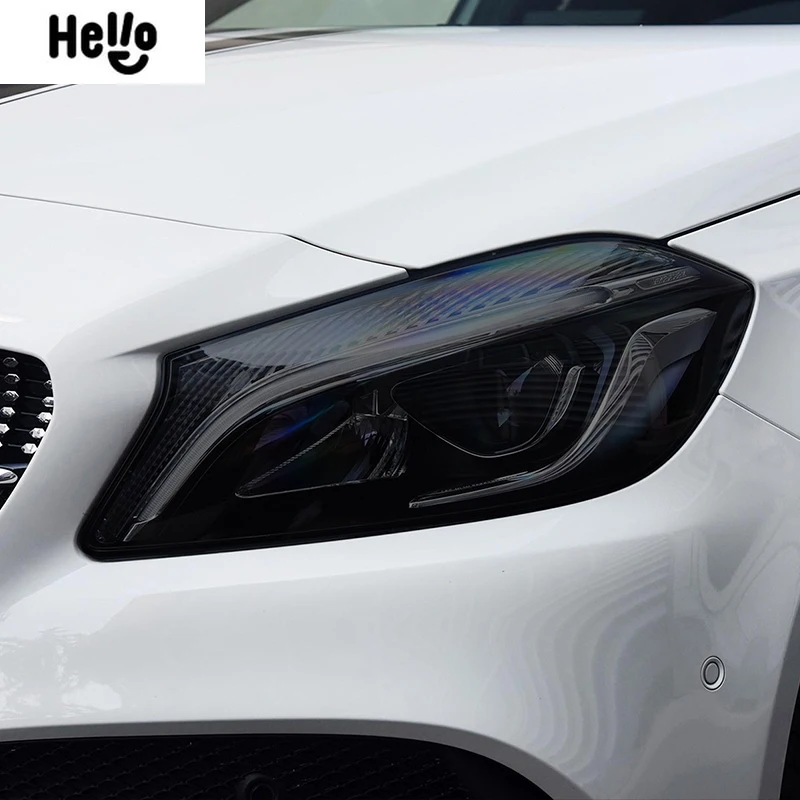 

For Mercedes Benz A Class W176 A45 AMG Car Headlight Protective Film Smoked Black Tint Wrap Vinyl Transparent TPU Sticker