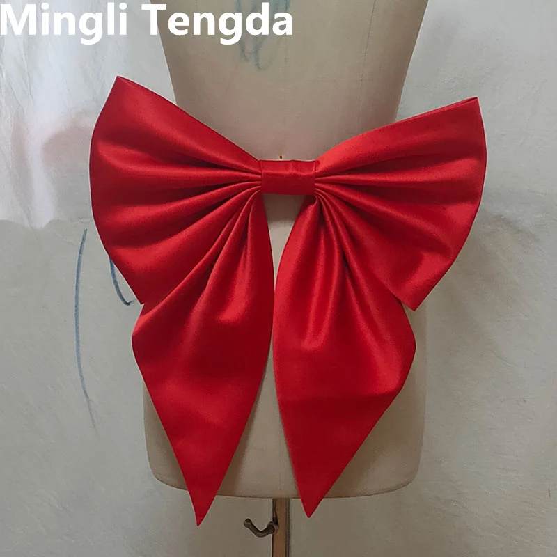 Mingli Tengda Separate Satin Bow Wedding Dress Accessory Elegant Knots Removable Prom Dresses Satin Knots Bride Sash Butterfly