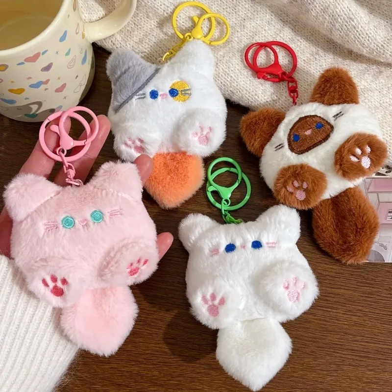 

Kawaii мягкий брелок с маленьким котом, плюшевая сумка, автомобильный кулон, брелок «сделай сам», детские мягкие игрушки в виде животных