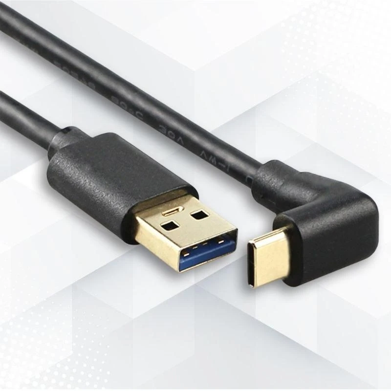 90 درجة USB C Cable USB إلى USB C الشحن السريع سلك 5 جيجابايت مزامنة للأجهزة المتعددة أجهزة الكمبيوتر المحمولة ملحقات الهاتف