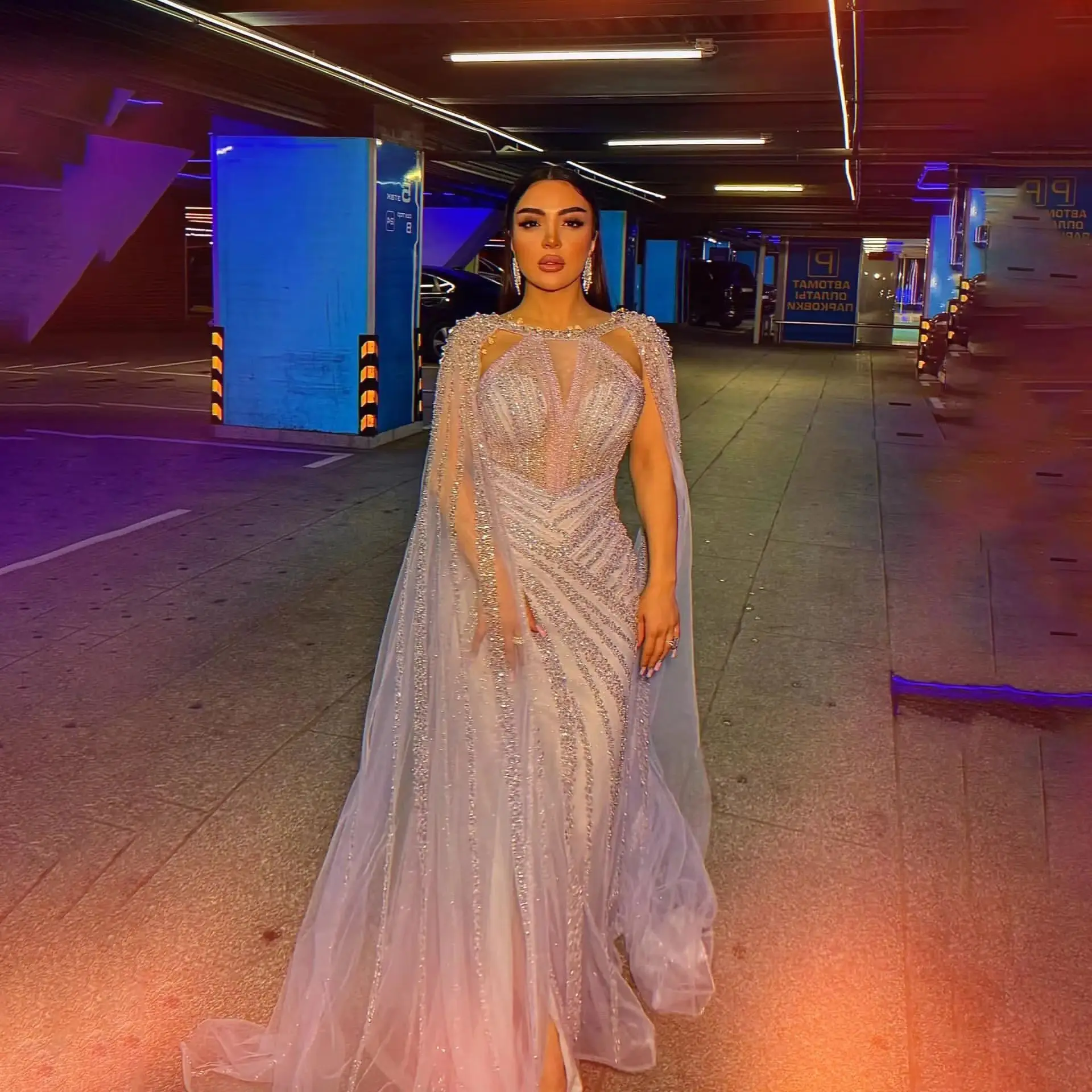 

Aso Ebi Light Lilac Mermaid Prom Dresses Crystals Sequined Evening Formal Party Birthday Engagement Gowns Plus Size Dress