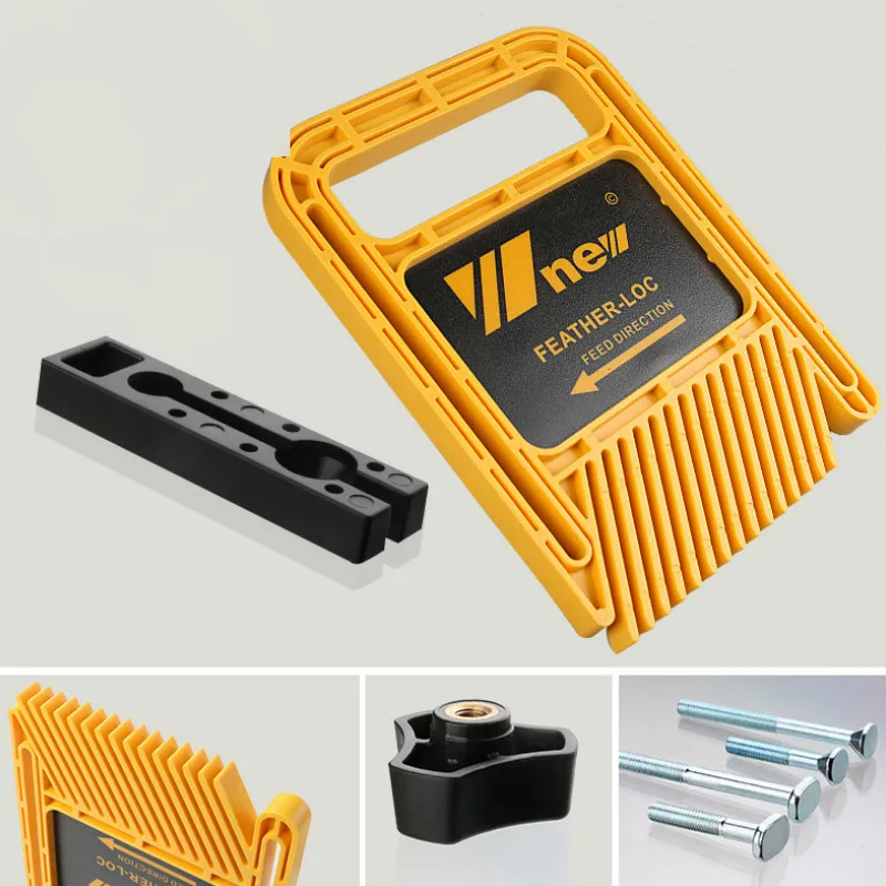 Extended Feather Loc Board Set Multi-purpose Double Featherboards Miter Gauge Slot Woodworking Saw Table DIY Safety Tools