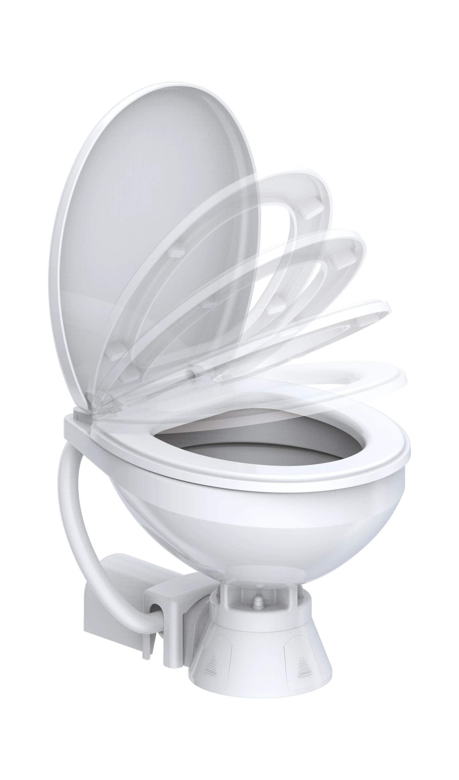 SEAFLO Regular and Compact Size Chemical Outdoor Toilet Plastic Soft Close Seat Electric Marine Toilet for Boat
