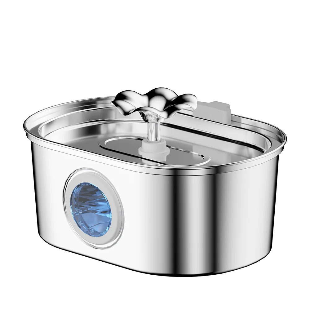 

OEM/ODM factory custom stainless steel pet water dispenser British unisex style cat water dispenser dog water dispenser