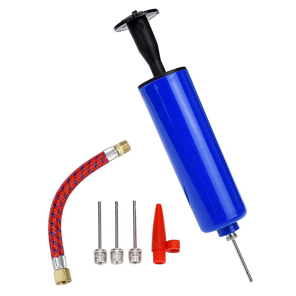 2세트 농구 공기 주입기 스포츠 공 펌프 휴대용 공기 펌프 바늘 홀더 내구성이 뛰어나고 휴대가 간편함