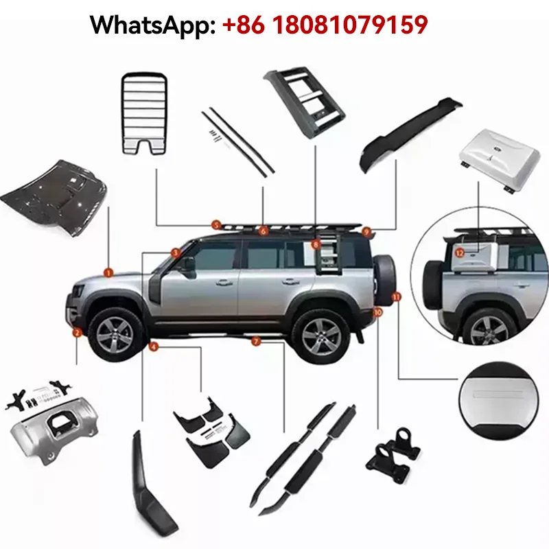 لاند روفر ديفندر 90/110/130 ABS صندوق تخزين السيارة طقم أدوات صندوق جانبي صندوق عالي الجودة اكسسوارات السيارات #5