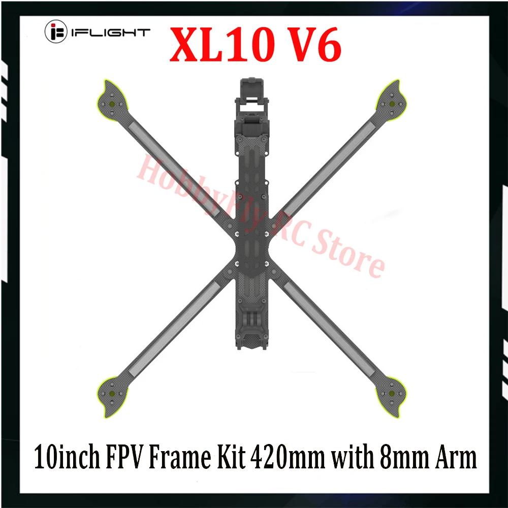 iFlight XL10 V6 10inch FPV Frame Kit 420mm with 8mm Arm Compatible with O3 Air Unit/Caddx Vista HD for FPV Long Range LR10 Drone