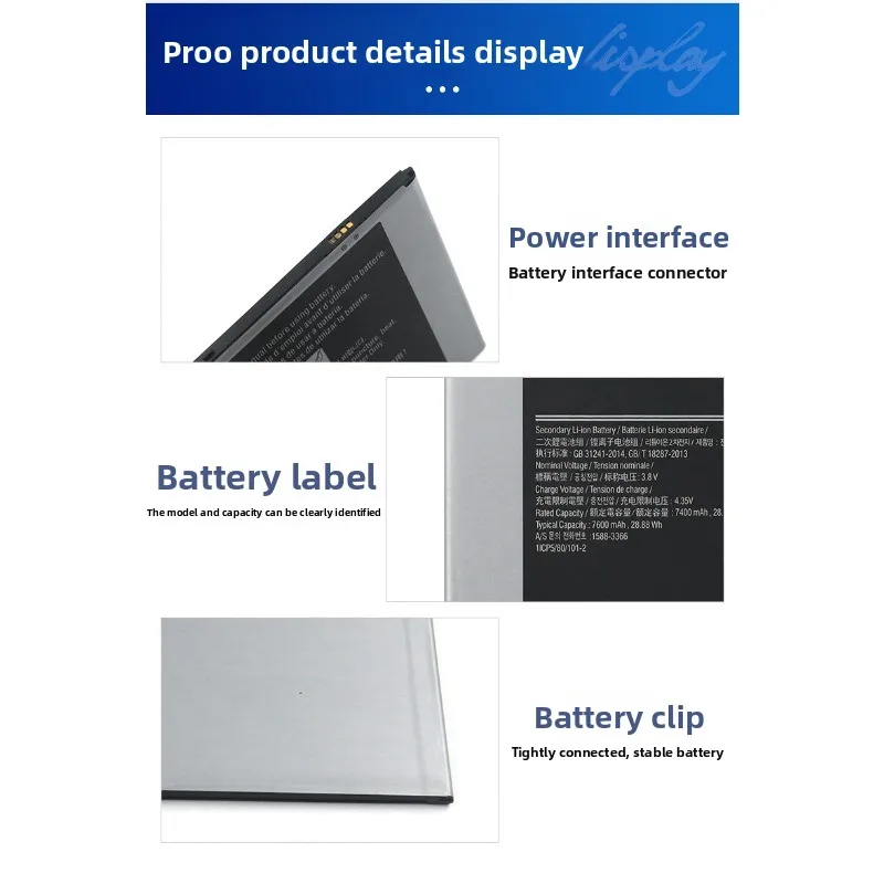 

For Samsung Galaxy Tab Active Pro SM-T54 EB-BT545ABY Laptop Battery