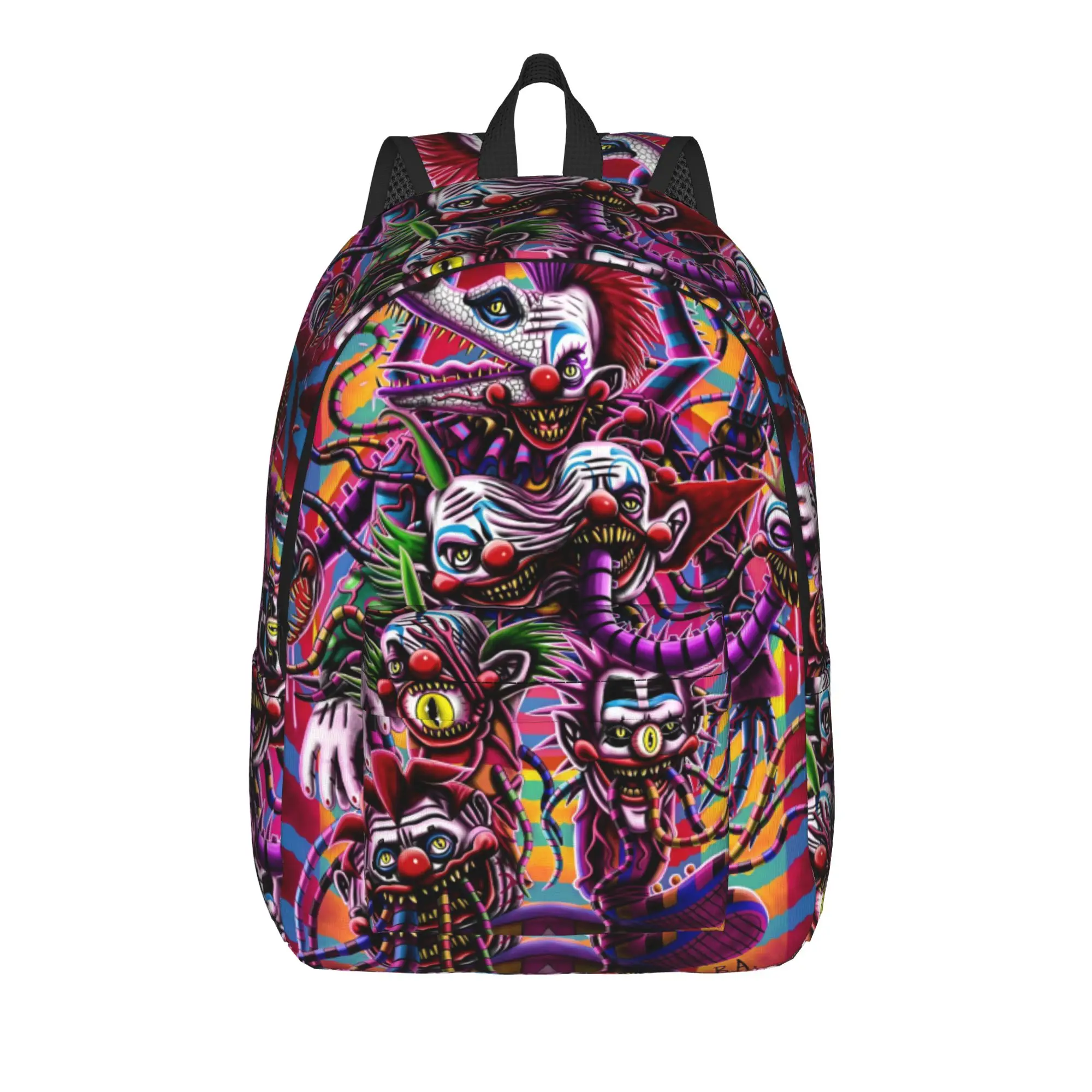 Killer Klowns From Outer Space Wax Backpack  University Backpacks Women Men Kawaii High School Bags Design Durable Rucksack