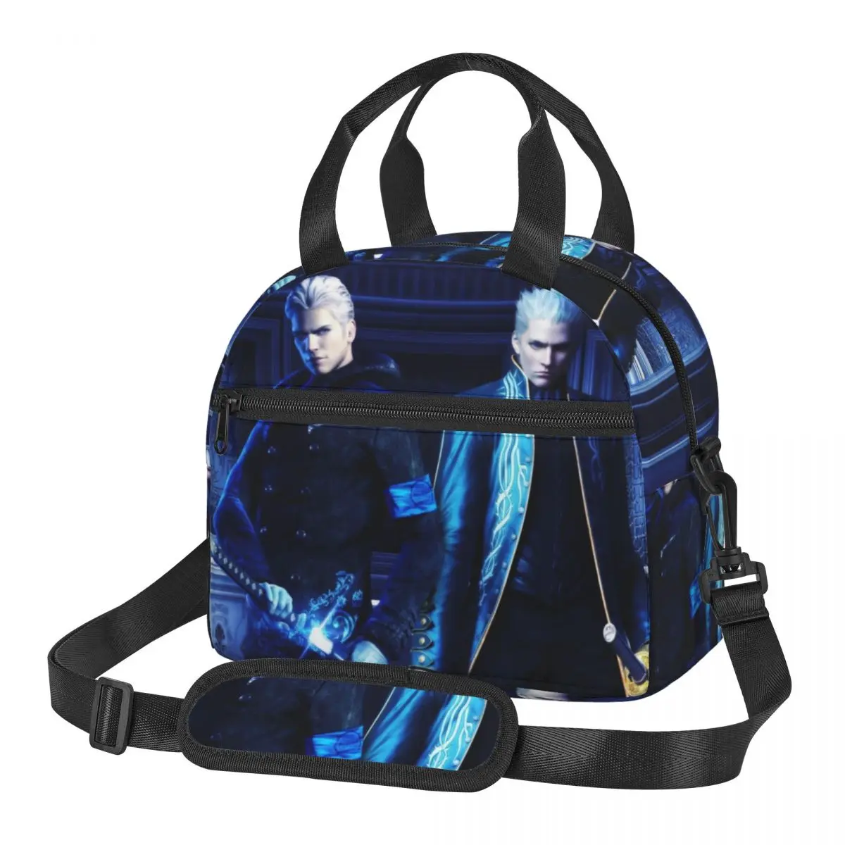 Vergil From The Devil May Cry Series Lunch Bags Insulated Bento Box Lunch Tote Picnic Bags Thermal Bag for Woman Kids Work