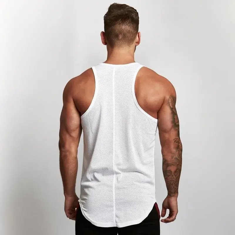 Brand Fitness Stringer Tank Tops Men Gym Shirt Sportwear Singlet Men Canotta Bodybuilding Tanktop Debardeur Homme Musculation